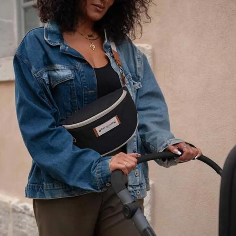 Sac à langer banane Armelle - Noir