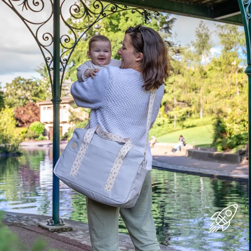 Sac à langer bowling + tapis gris