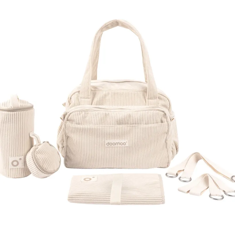 Sac à langer Fluffy Corduroy Beige