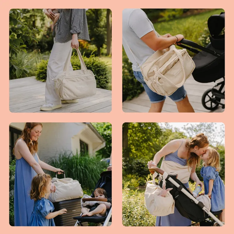 Sac à langer Fluffy Corduroy Beige