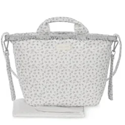 Sac à langer Little Bloom Fleurs Gris