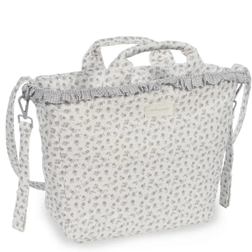 Sac à langer Little Bloom Fleurs Gris