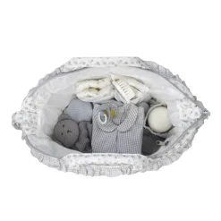 Sac à langer Little Bloom Fleurs Gris