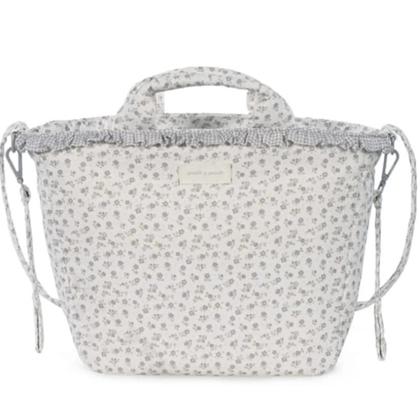 Sac à langer Little Bloom Fleurs Gris