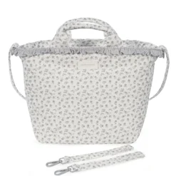 Sac à langer Little Bloom Fleurs Gris