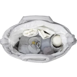 Sac à langer Little Bloom Vichy Gris
