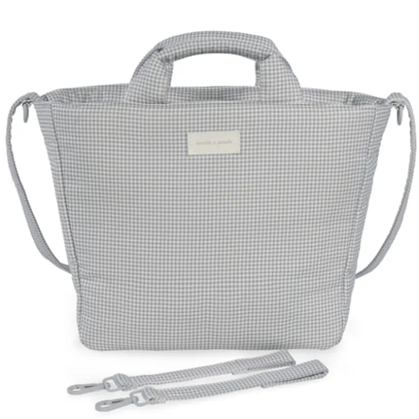 Sac à langer Little Bloom Vichy Gris