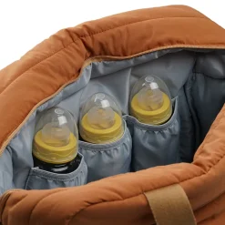 Sac à langer matelassé avec tapis Pluméa ocre