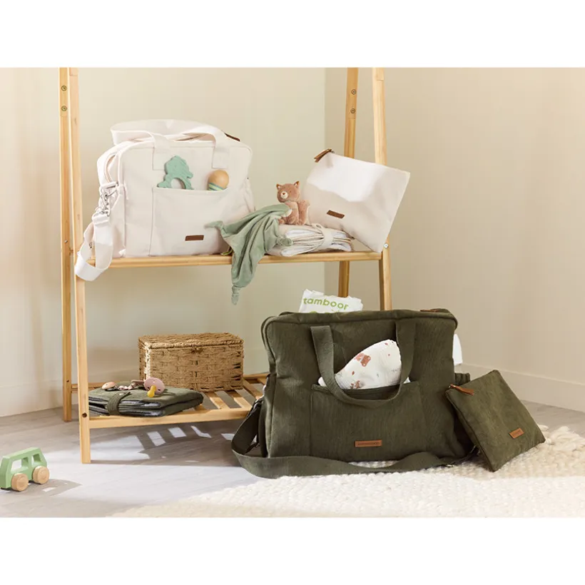 Sac à langer Mini Bergen + Tapis à langer - écru