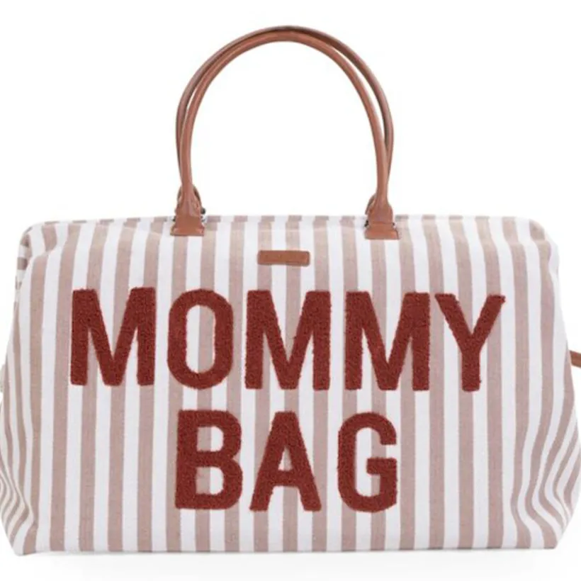 Sac à langer Mommy Bag Rayures Nude Terracotta