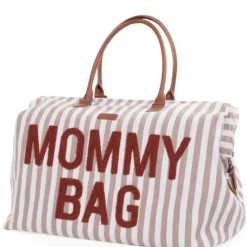 Sac à langer Mommy Bag Rayures Nude Terracotta