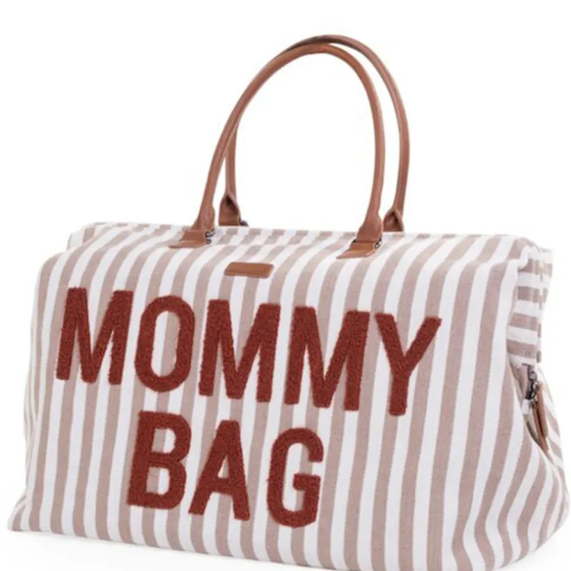 Sac à langer Mommy Bag Rayures Nude Terracotta