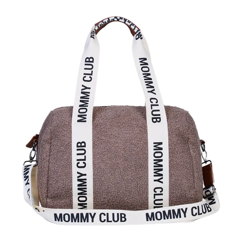Sac à langer Mommy Club Signature en teddy Brun clair