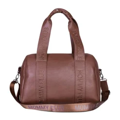 Sac à langer Mommy Club Signature en cuir vegan + tapis dark brown