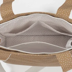 Sac à langer à pois Poppy cannelle + tapis