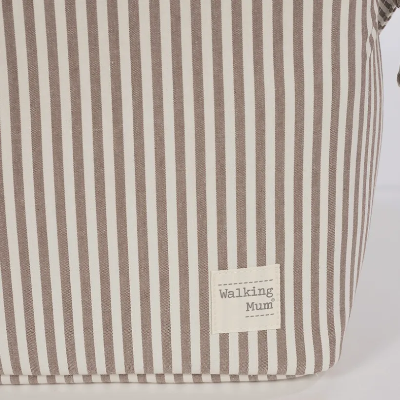 Sac à langer Praliné à rayures - Moka