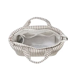 Sac à langer Praliné à rayures - Moka