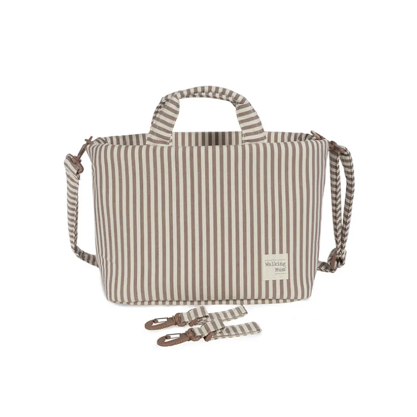 Sac à langer Praliné à rayures - Moka