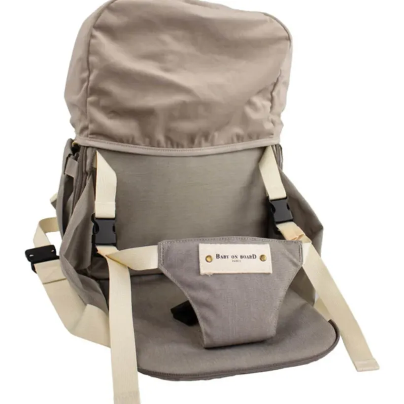 Sac à langer/sac à dos Agathe - Gris/beige