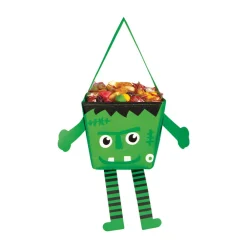 Sac porte-bonbons Monstre de Frankenstein avec bras et jambes vert