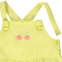 Salopette courte avec broderie cerises pour bébé fille