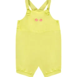 Salopette courte avec broderie cerises pour bébé fille