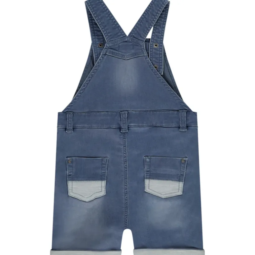 Salopette courte effet jean pour bébé garçon