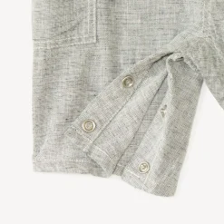 Salopette courte en toile chinée pour bébé garçon