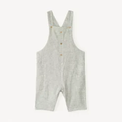 Salopette courte en toile chinée pour bébé garçon