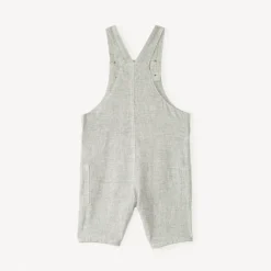 Salopette courte en toile chinée pour bébé garçon