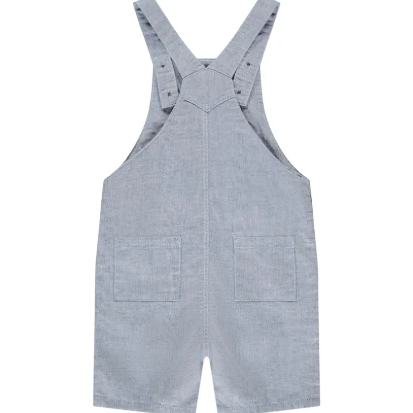 Salopette courte en toile pour bébé graçon