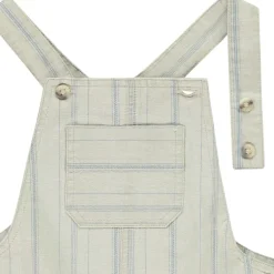 Salopette courte en toile rayée pour bébé garçon