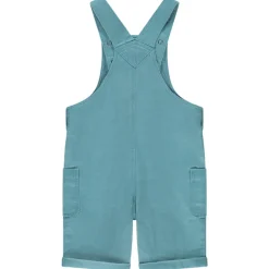 Salopette courte en toile slub uni pour bébé garçon