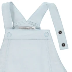 Salopette courte en toile unie pour bébé garçon