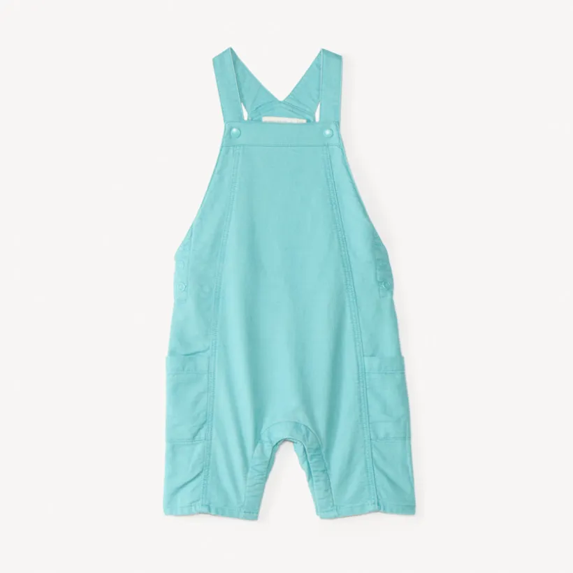 Salopette courte en toile uni pour bébé garçon