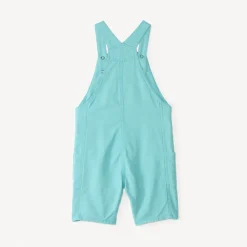 Salopette courte en toile uni pour bébé garçon