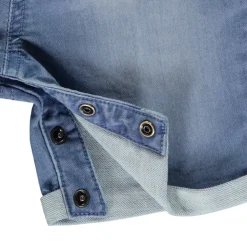 Salopette courte uni en denim pour bébé garçon