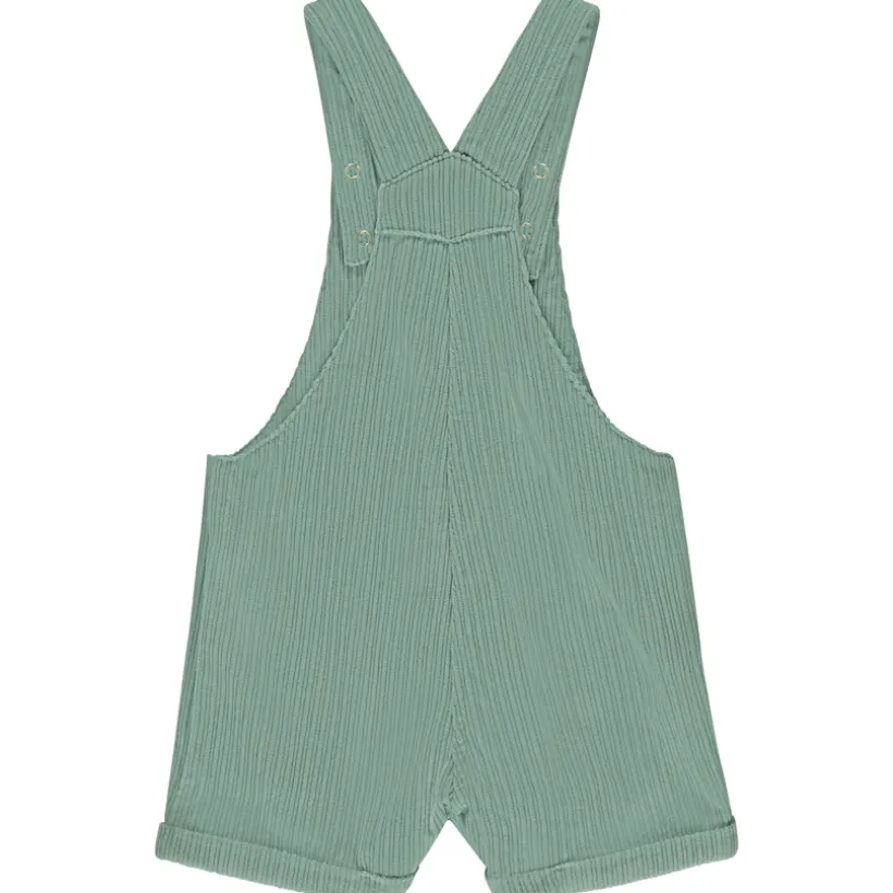 Salopette courte uni en velours pour fille