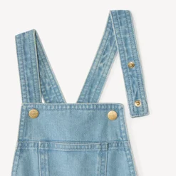 Salopette jupe-short en denim pour fille