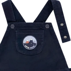 Salopette longue en velours avec badge pour bébé garçon
