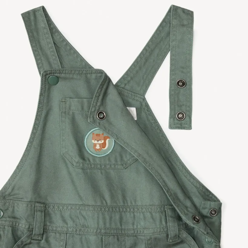 Salopette longue patch écureuil pour bébé garçon