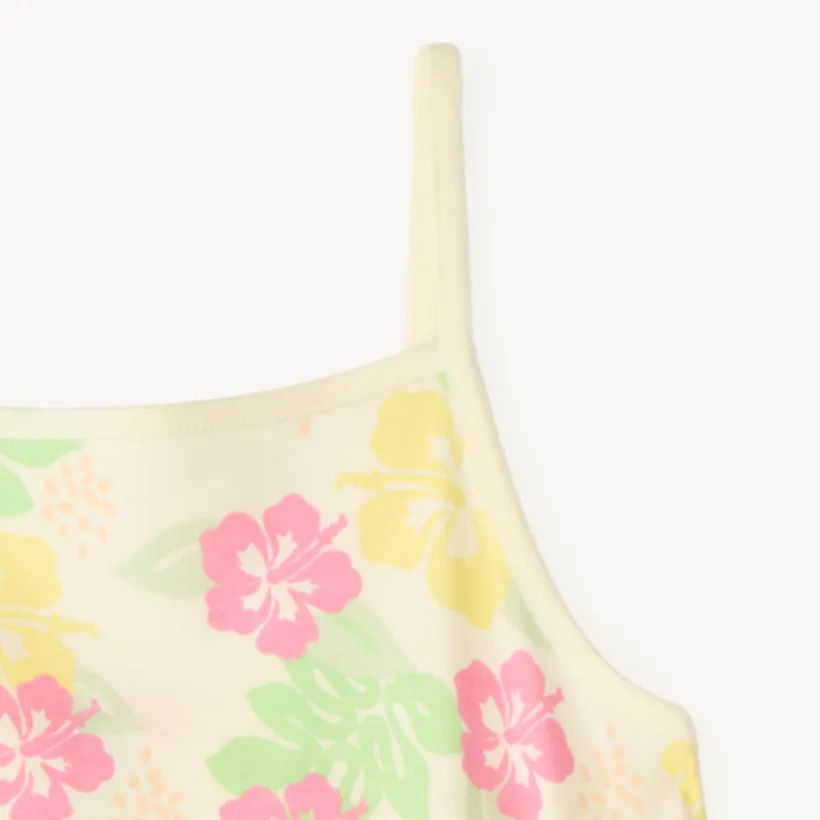 Salopette short en jersey imprimé fantaisie pour fille