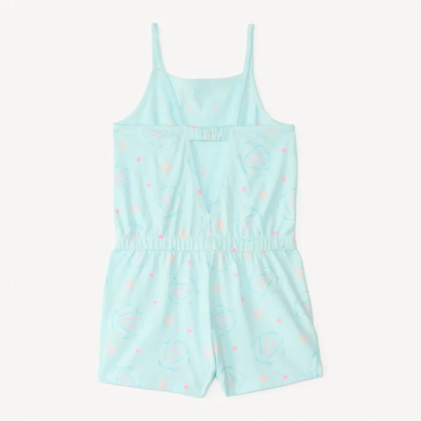 Salopette short en jersey imprimé fantaisie pour fille