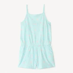 Salopette short en jersey imprimé fantaisie pour fille