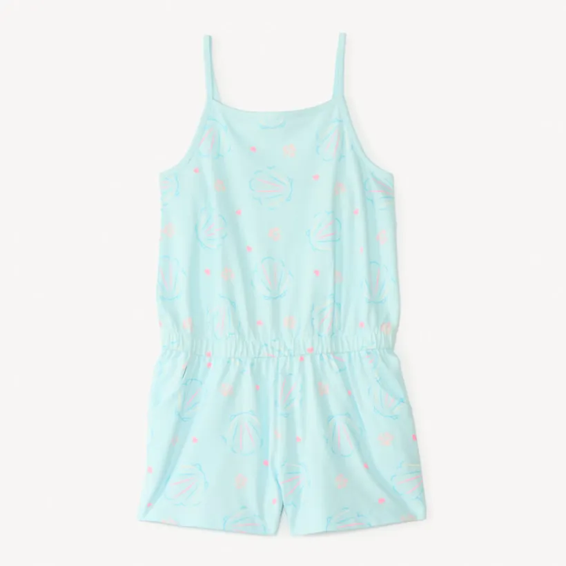 Salopette short en jersey imprimé fantaisie pour fille