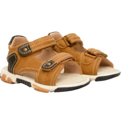 Sandale camel à double velcros pour bébé garçon