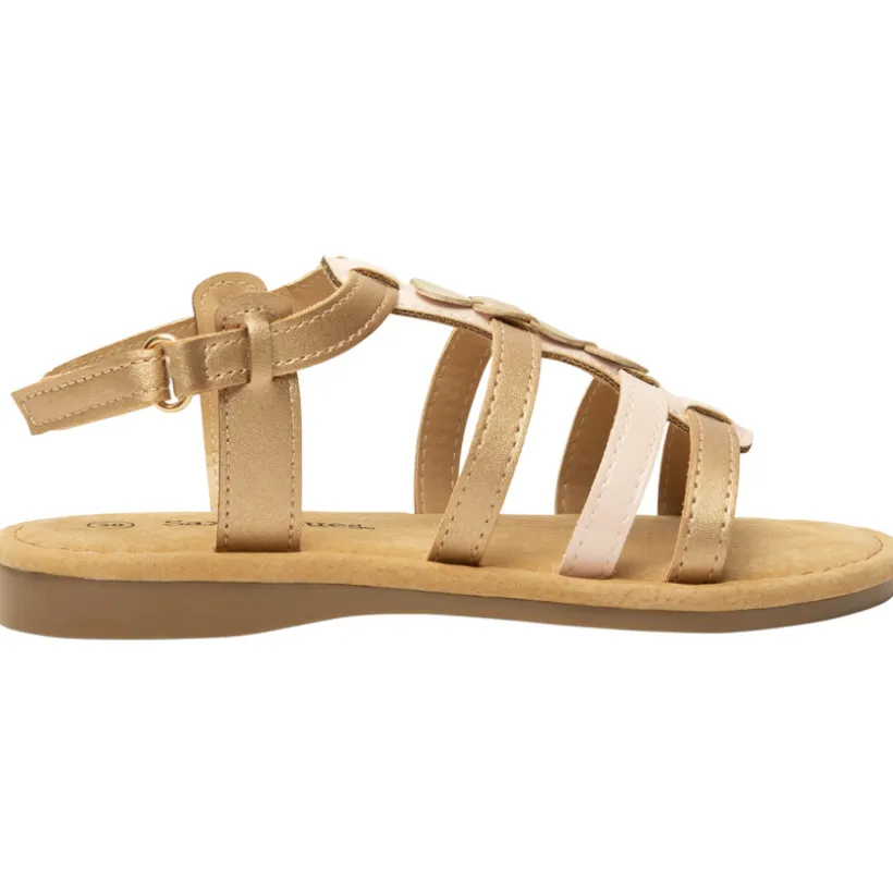 Sandales bicolores à cœurs pour fille