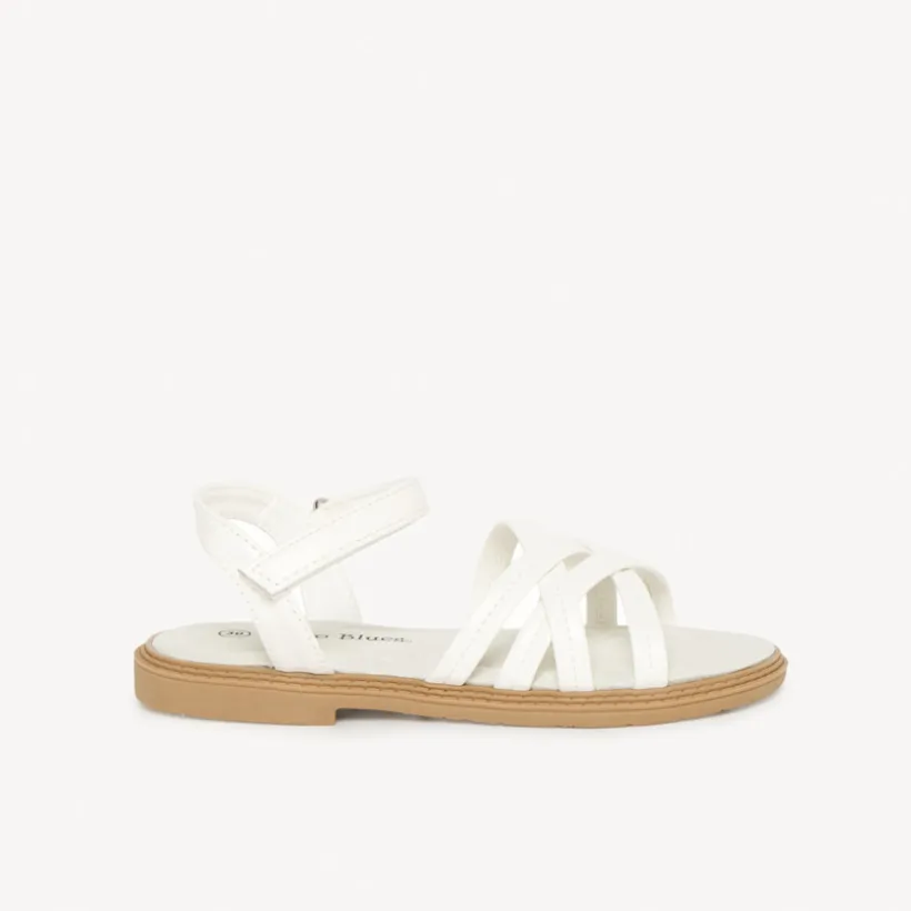 Sandales blanches à brides croisées pour fille