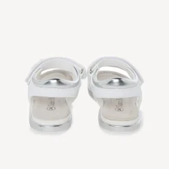Sandales blanches à brides drapées pour fille
