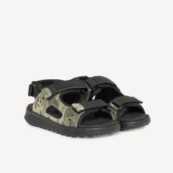 Sandales à double scratch imprimé camouflage pour garçon